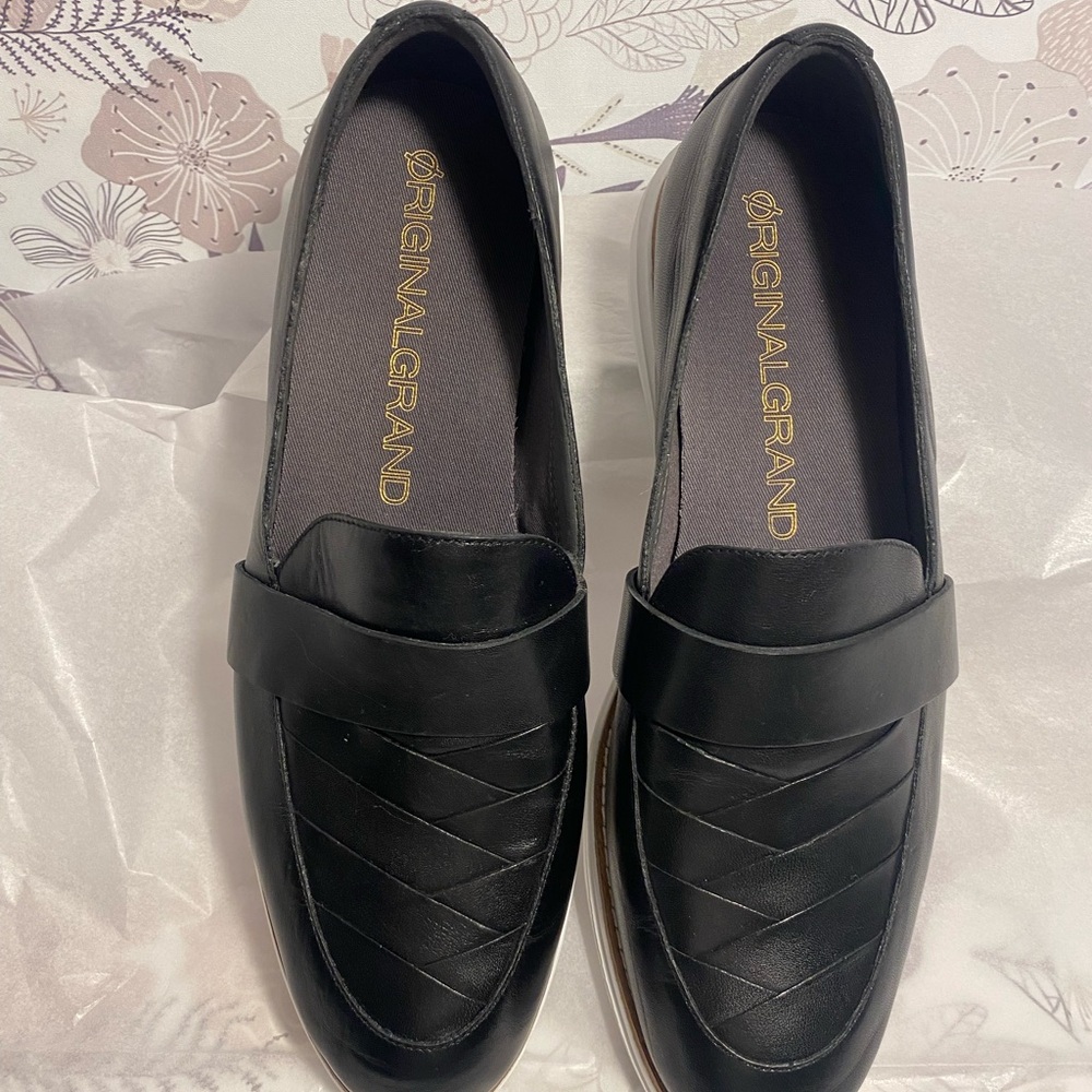 Cole Haan Black Leather Loafers